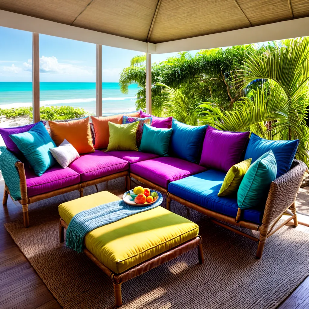 sala vibrante decoracao tropical 2
