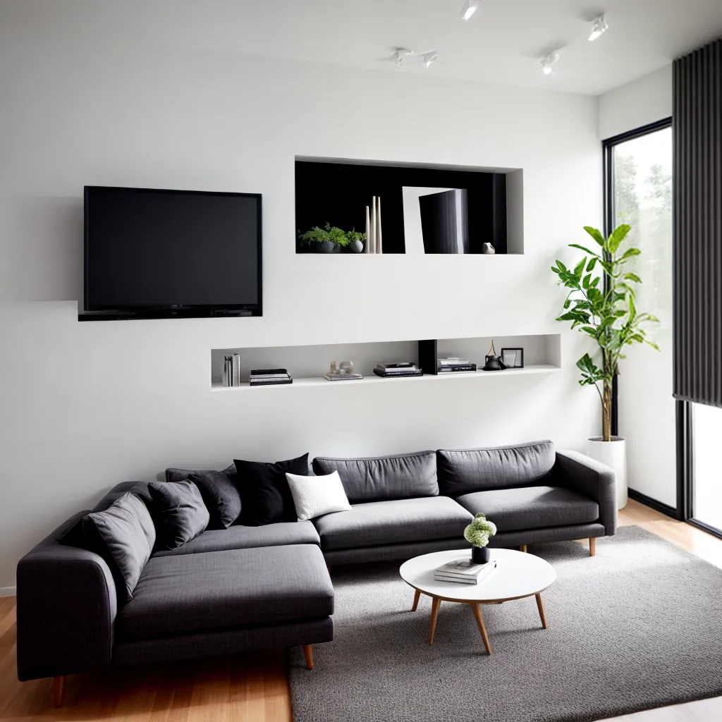 sala moderna limpa minimalista
