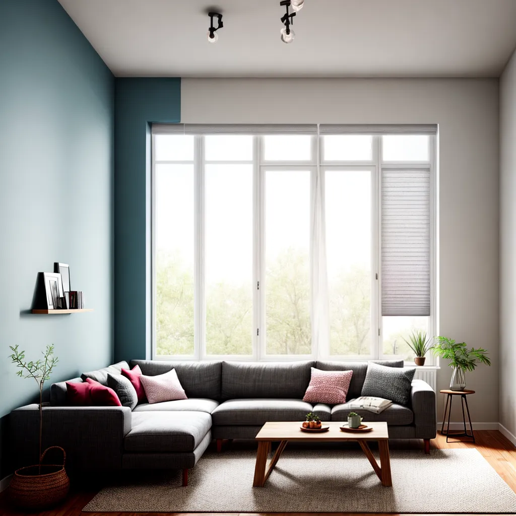 sala geometrica pastel luz natural