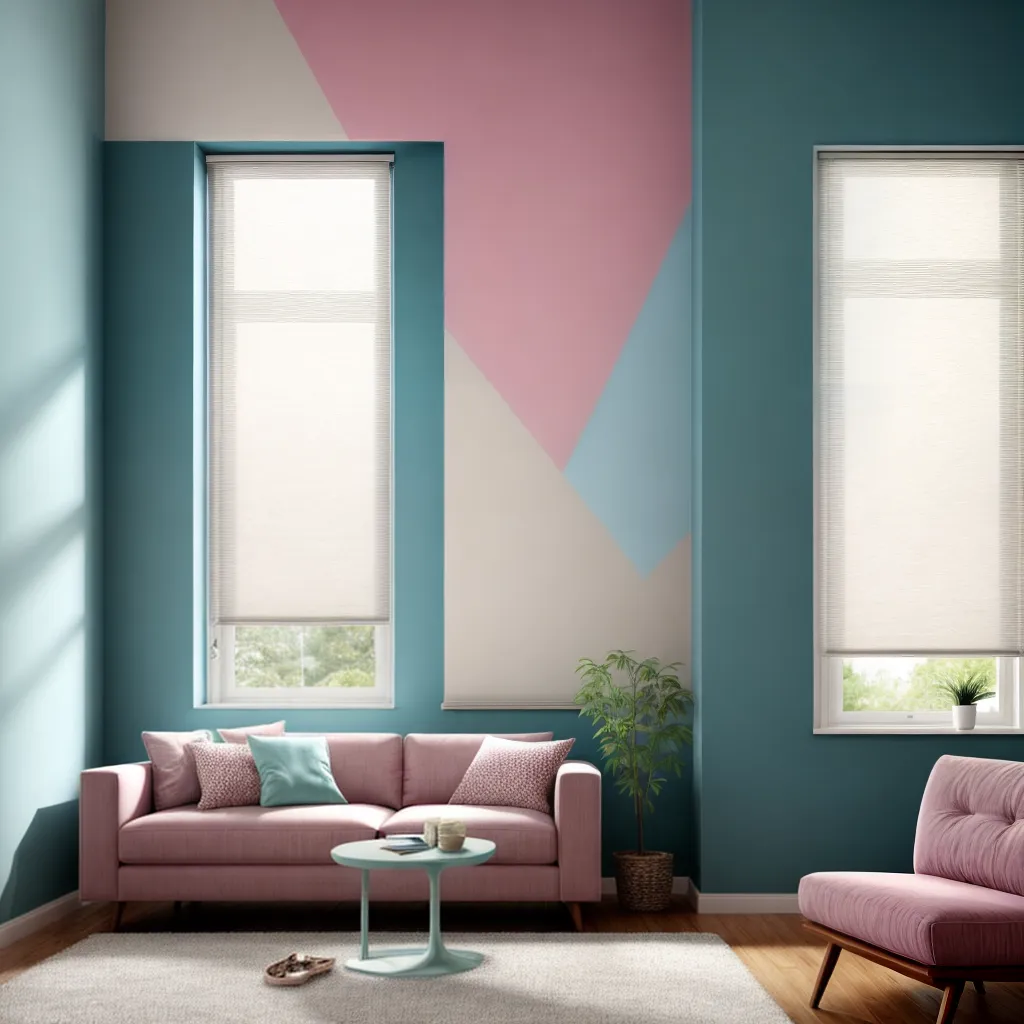sala geometrica janelas pastel 1
