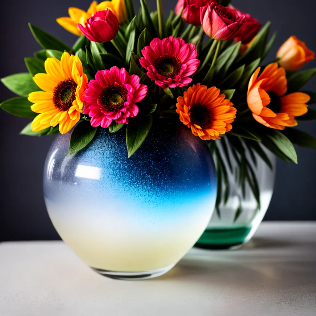vaso vidro sopro cobre elegancia
