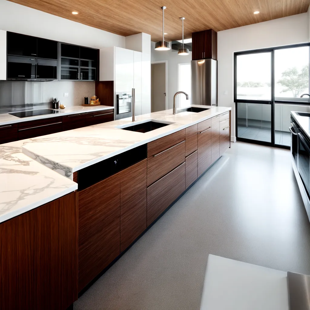 cozinha moderna minimalista marmore branco