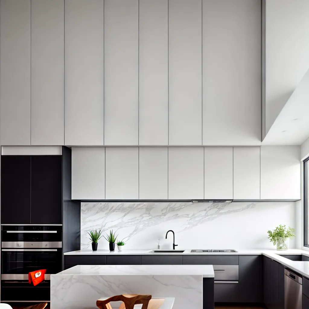 cozinha moderna minimalista branca
