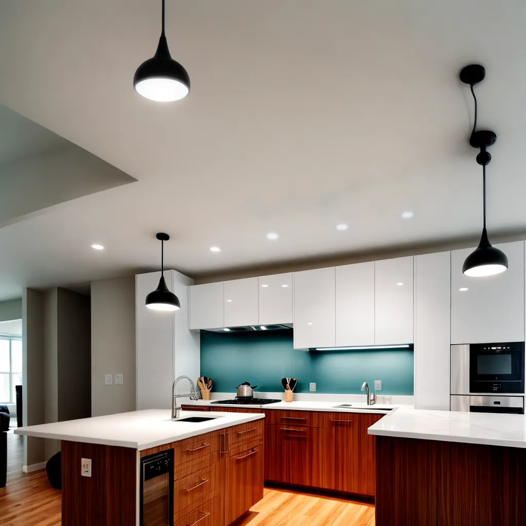 cozinha moderna iluminacao focal pendente