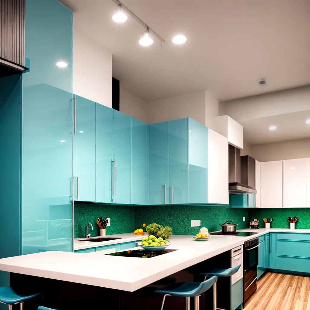 cozinha moderna armarios brancos mosaico