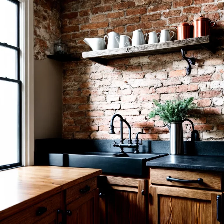 Decoração de cozinhas com tijolos aparentes