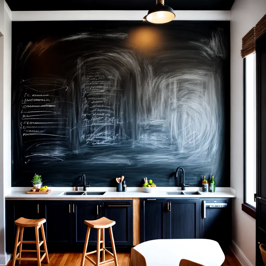 cozinha criativa quadro negro