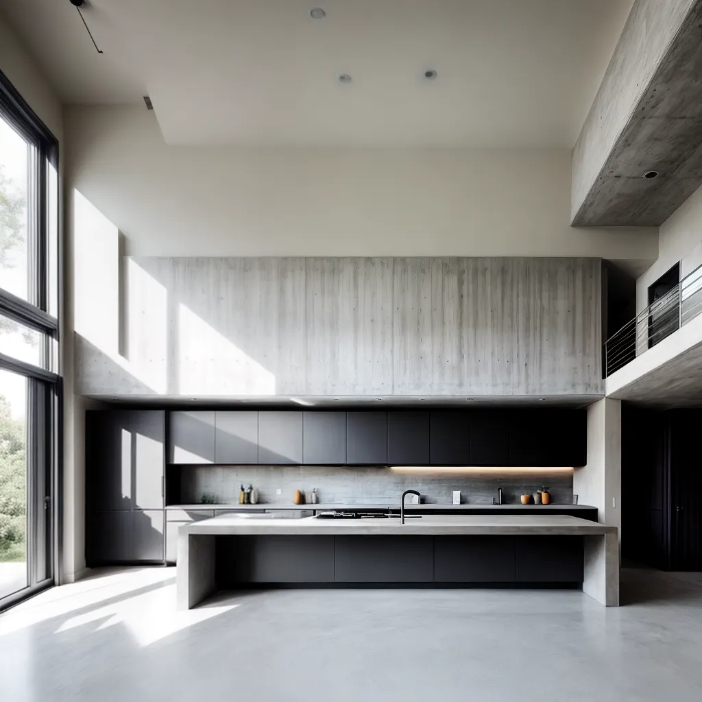 cozinha moderna concreto contador