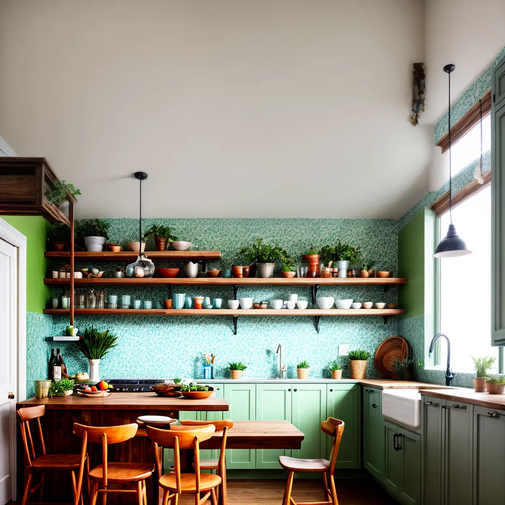 cozinha boho colorida azulejos rustica