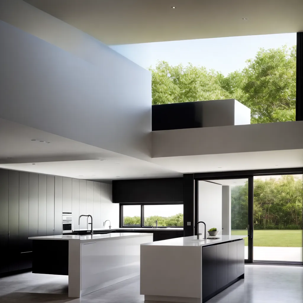 cozinha moderna portas vidro jardim