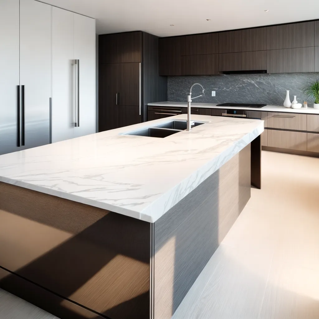 cozinha moderna porcelana marmore luminosa