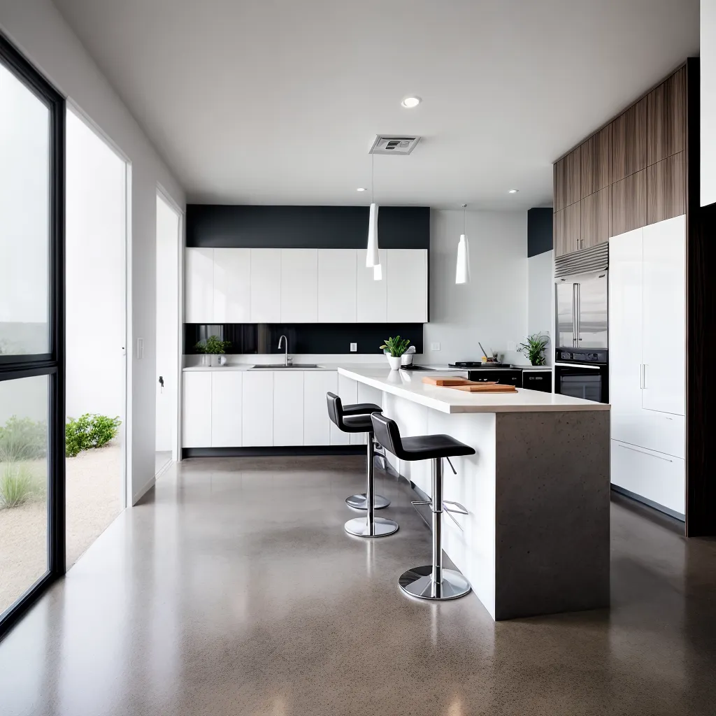 cozinha moderna ilha marmore cimento