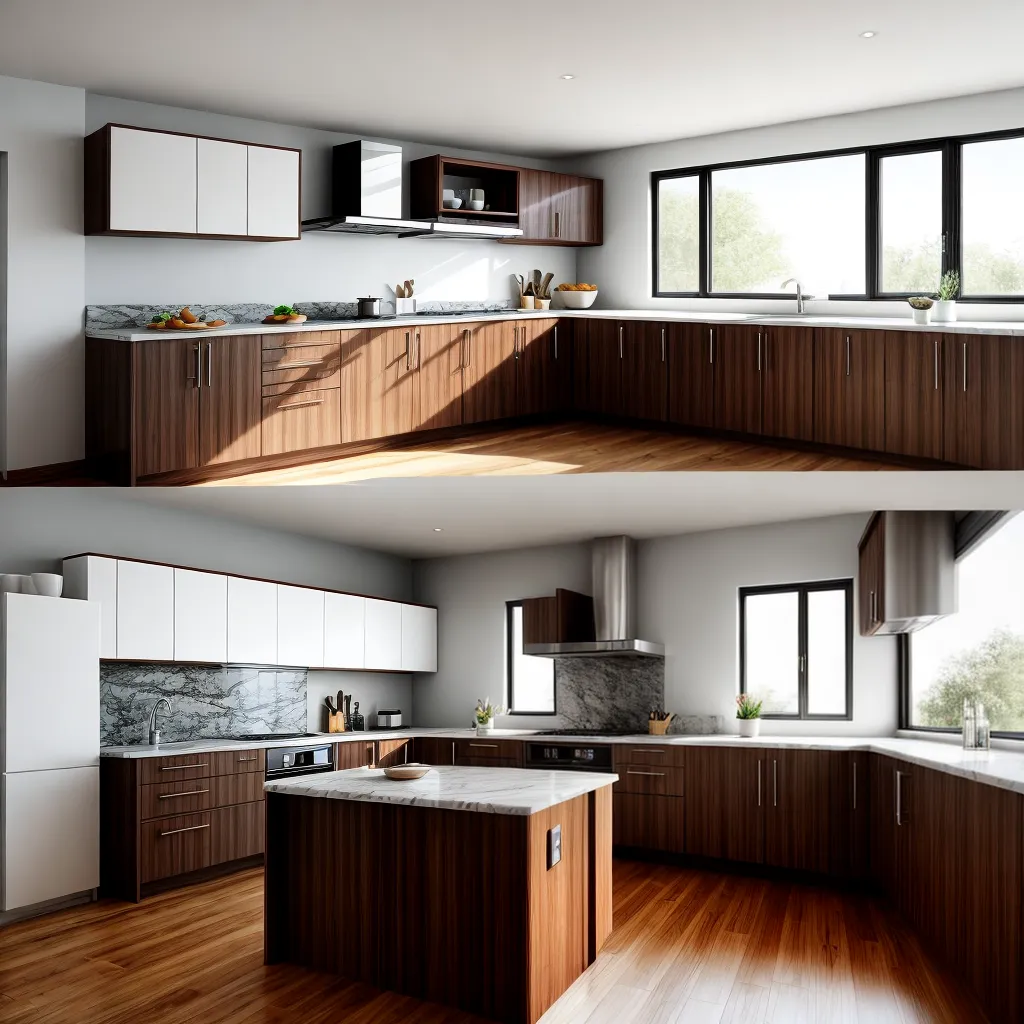 cozinha rustica mesa madeira moderna