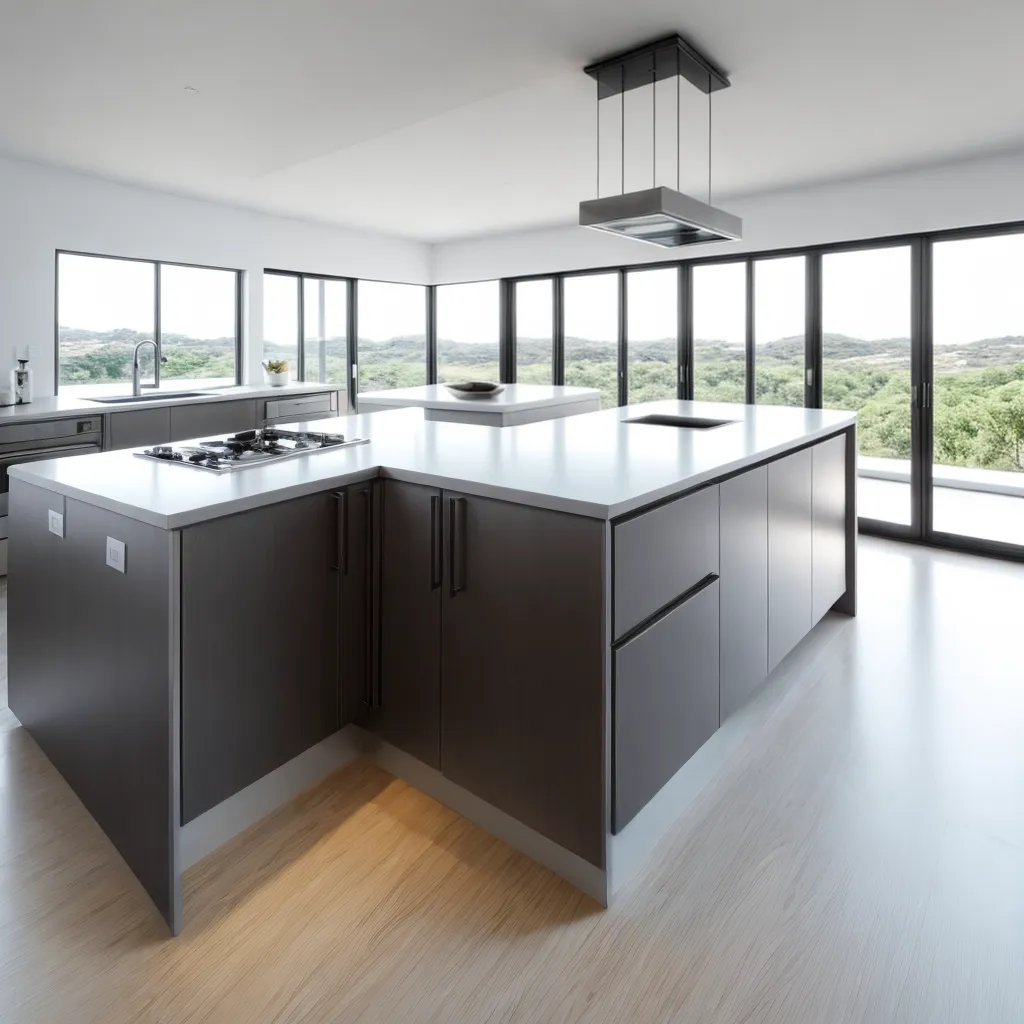 cozinha moderna porcelanato branco