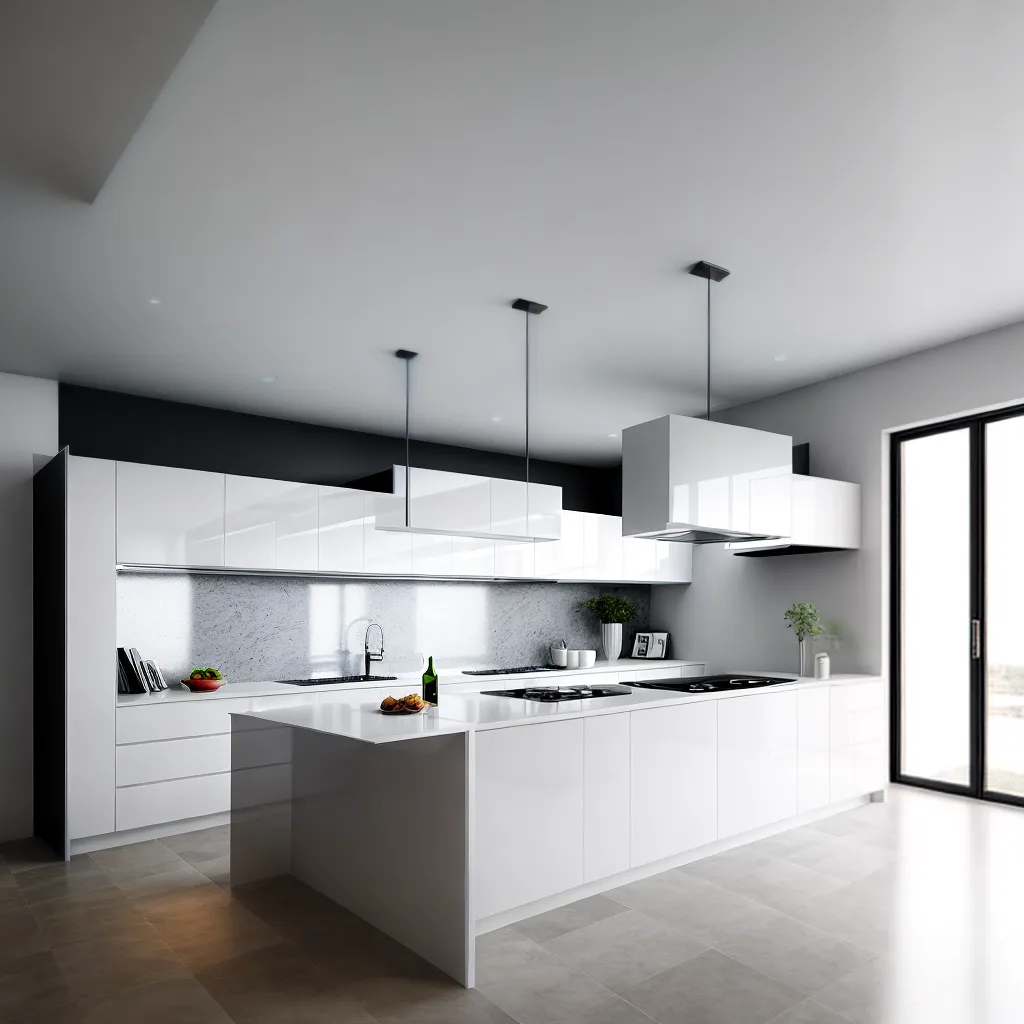 cozinha moderna armarios brancos porcelanato