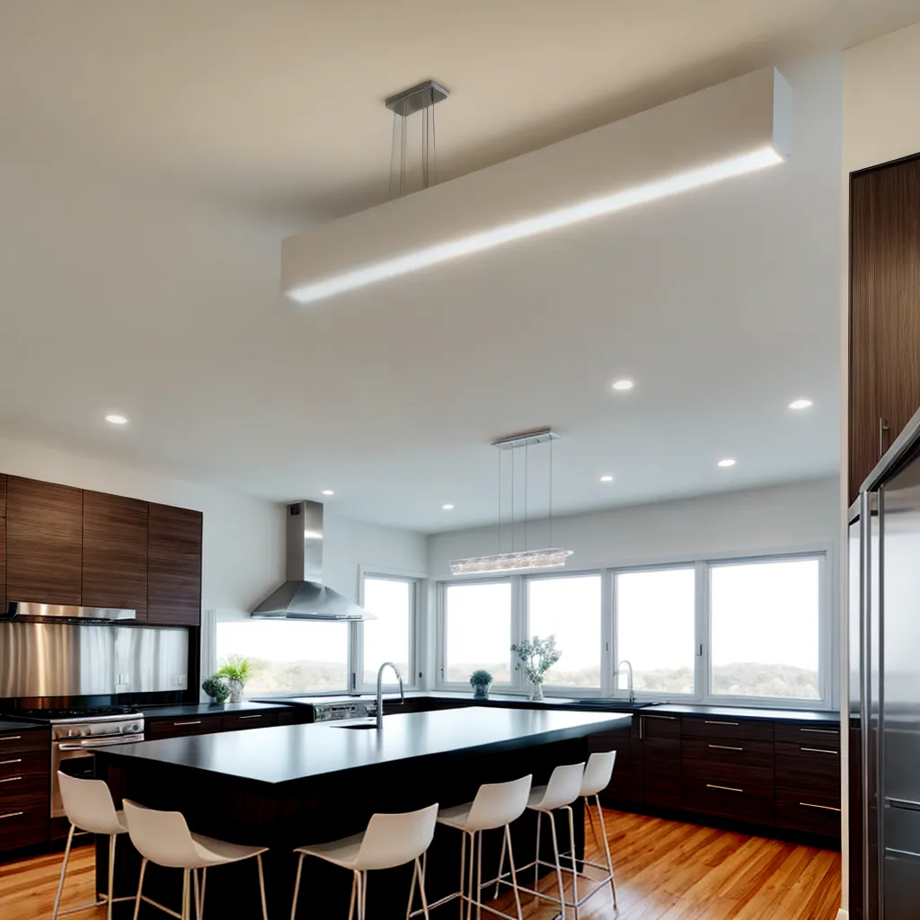 cozinha iluminada pendente focos