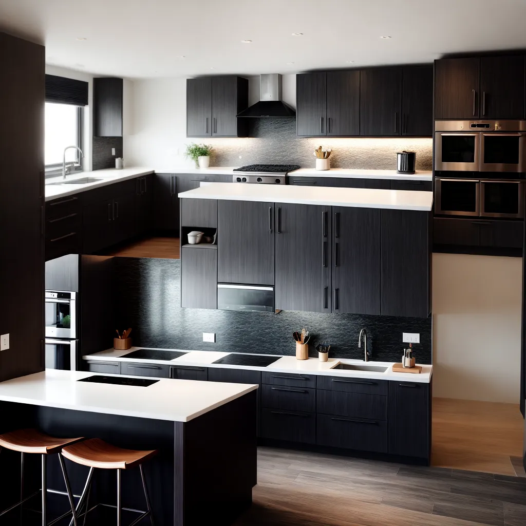 cozinha slate piso elegante