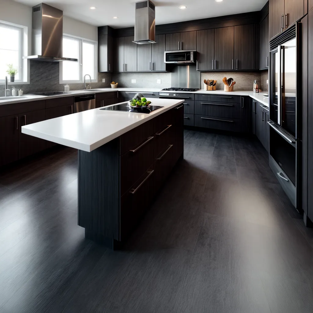 cozinha moderna piso slate