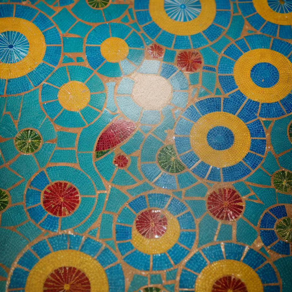 piso mosaico cozinha criativo elegante