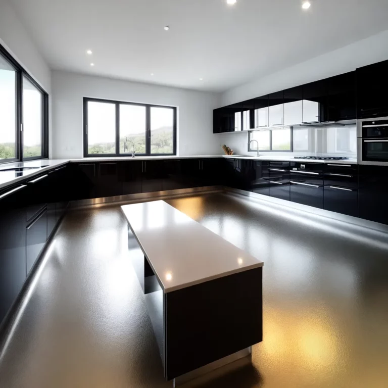 Cozinhas com piso de epóxi: vantagens e cuidados