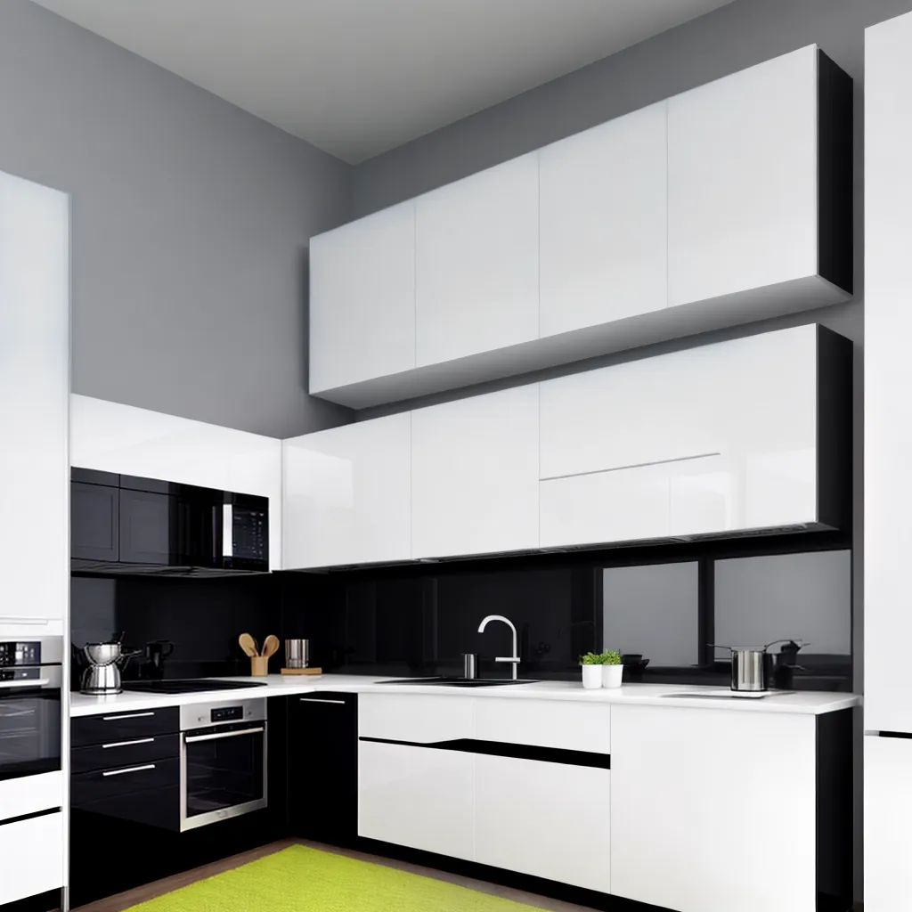 cozinha moderna armarios brancos elegantes