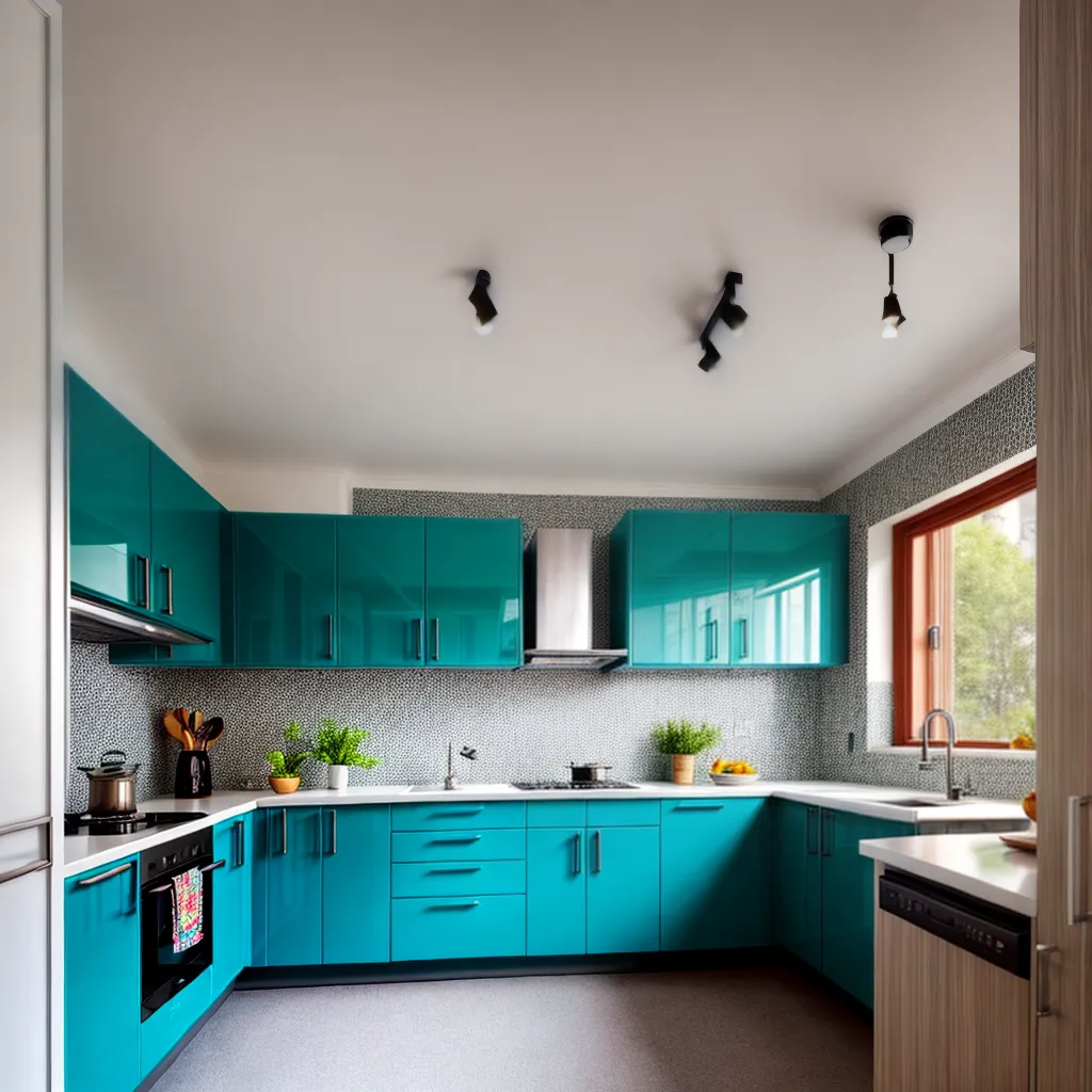 cozinha vibrante patchwork azulejos