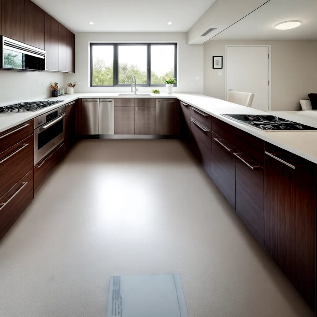 cozinha moderna piso vinil brilhante 1
