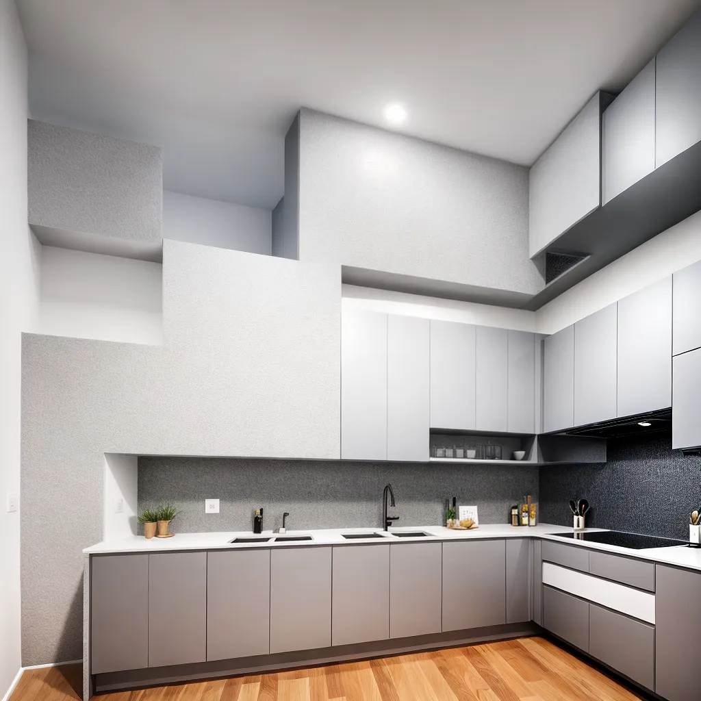 cozinha moderna parede gesso 3d 2