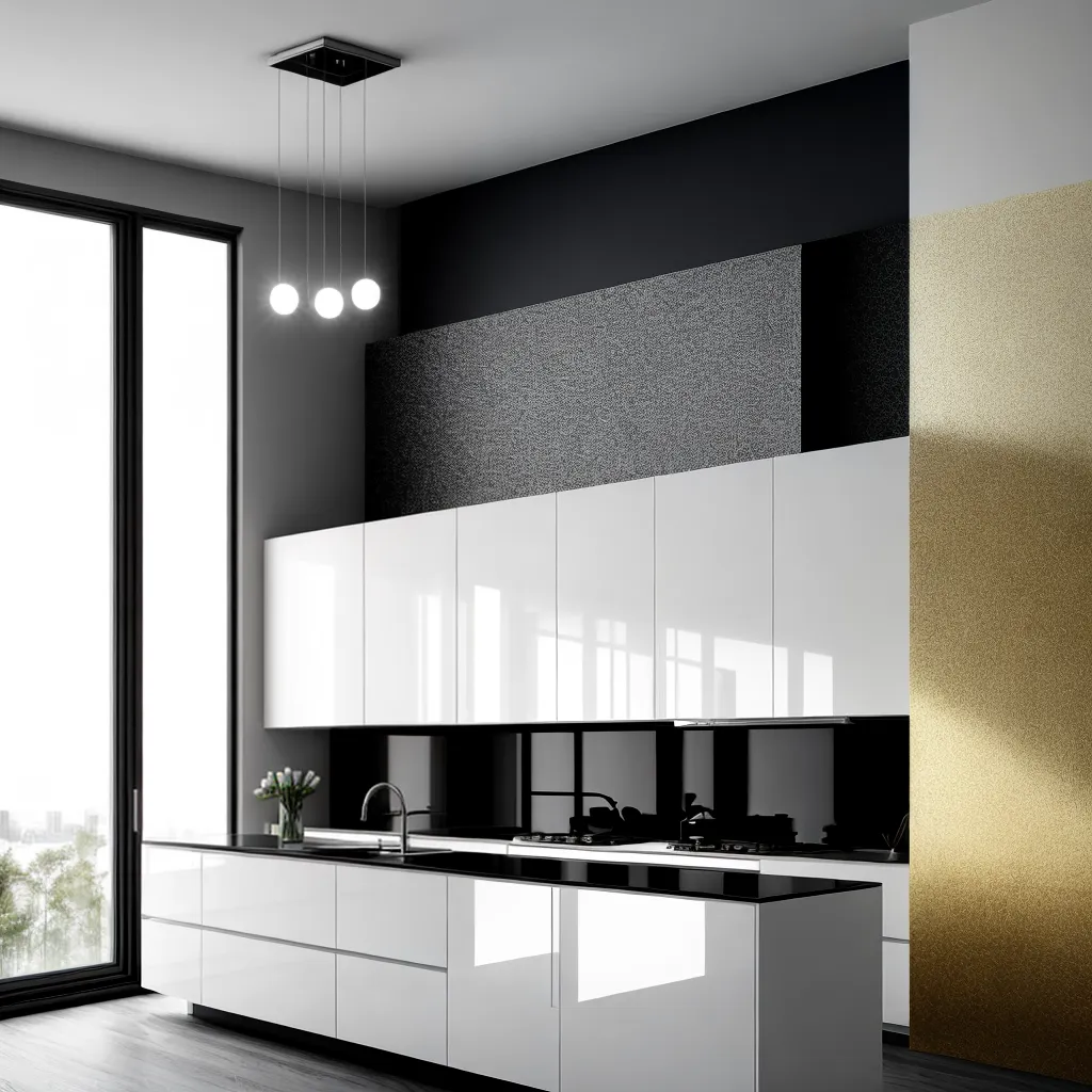 cozinha moderna parede 3d gesso