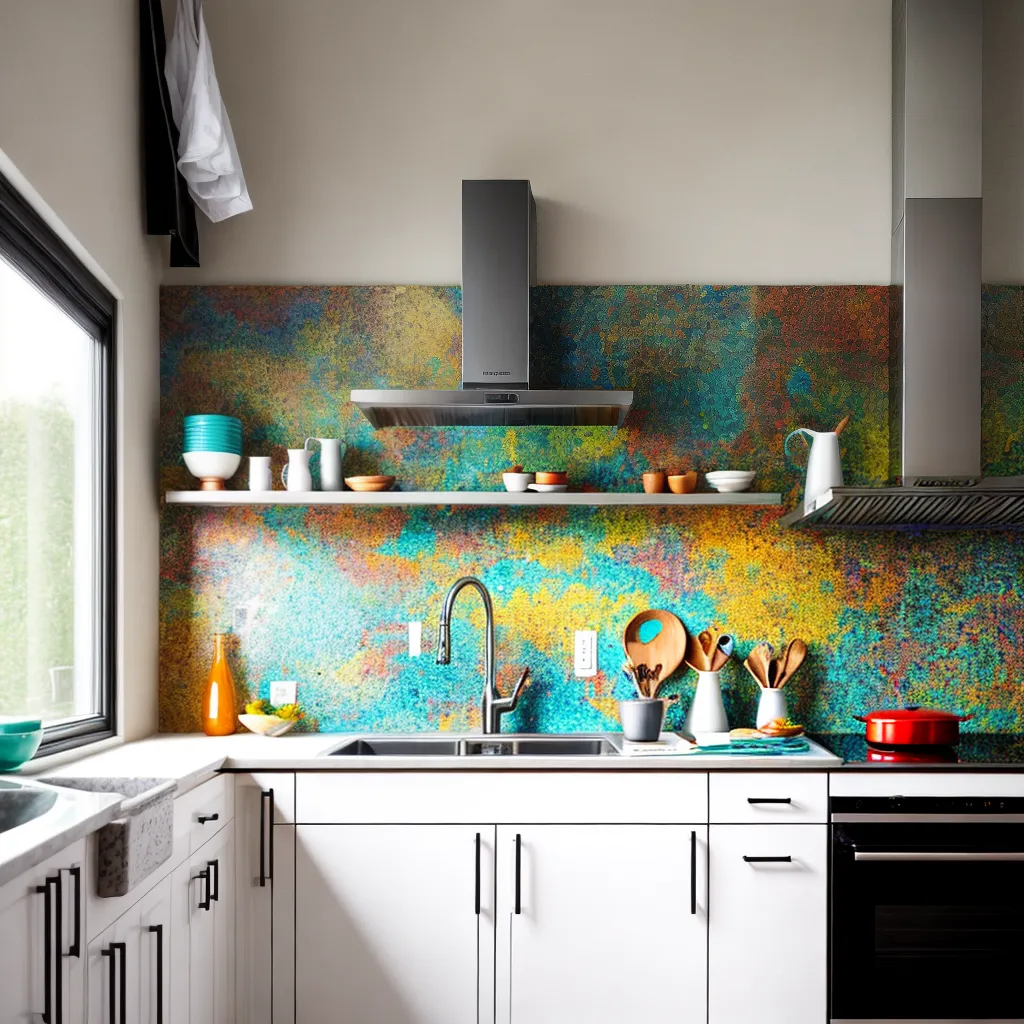 cozinha colorida azulejos estampados