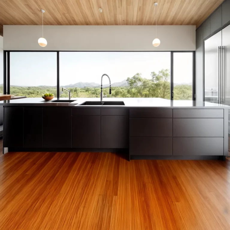 Cozinhas com piso de bambu: vantagens e cuidados