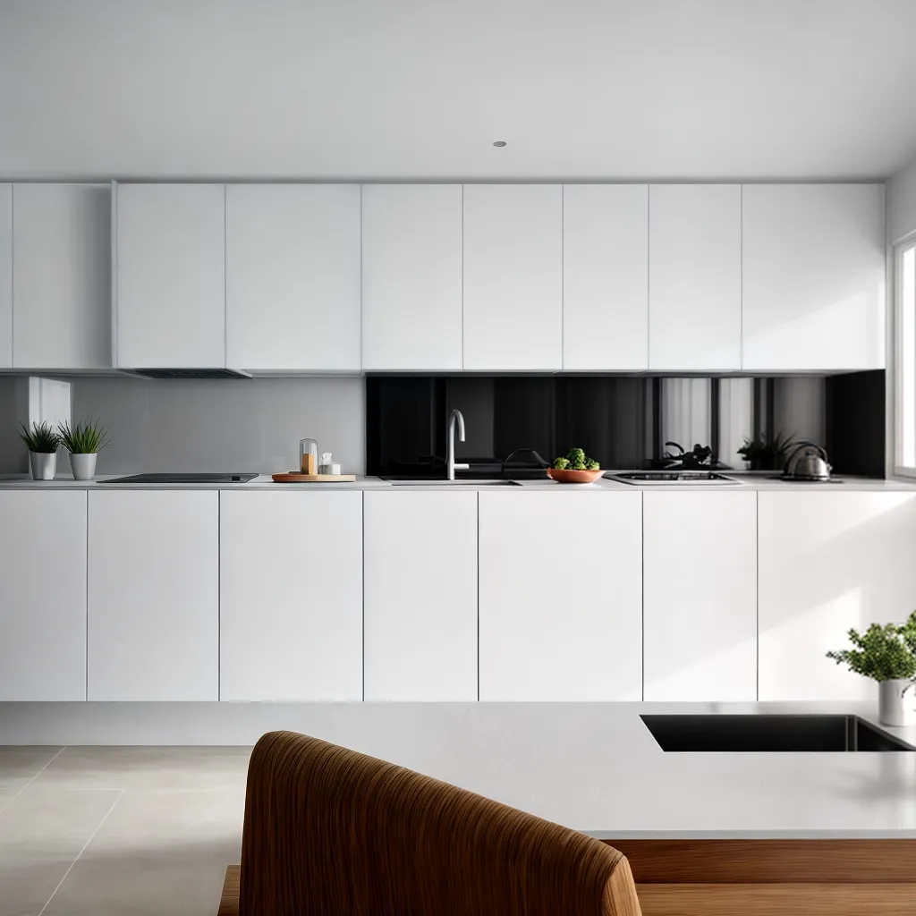 cozinha moderna bancada silestone branco 1