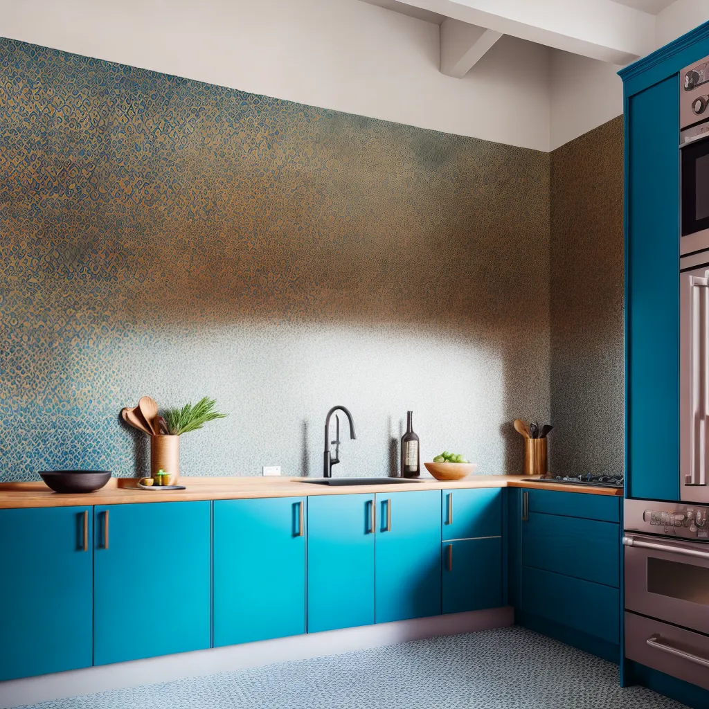 cozinha marroquina tiles geometricos vibrante