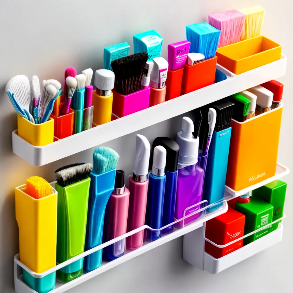 organizador higiene pessoal colorido 1