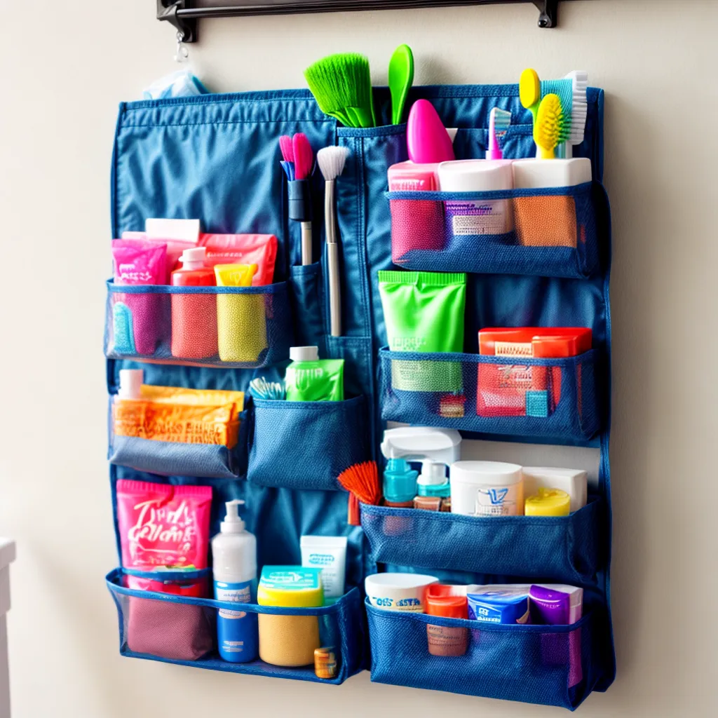 organizador pendurado banheiro toiletries