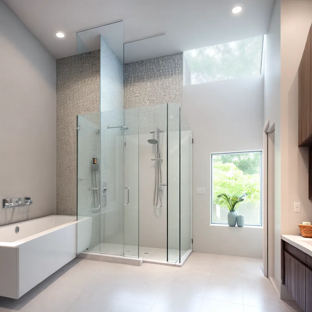 banheiro moderno tiles brancos mosaico