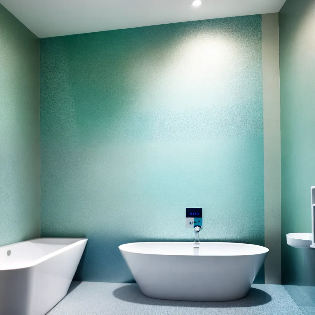 banheiro moderno tiles branco azul verde