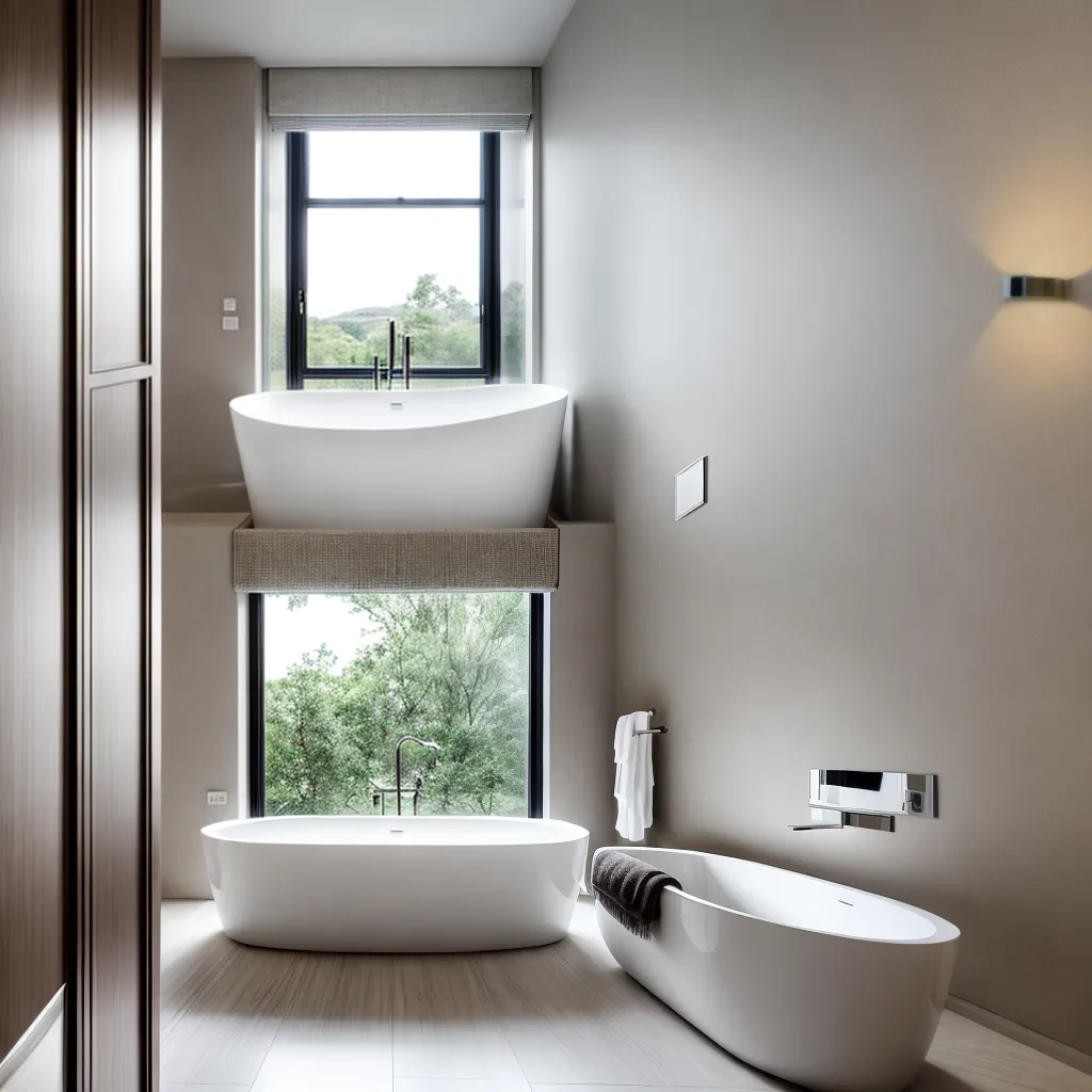 banheiro luxuoso banheira freestanding marmore