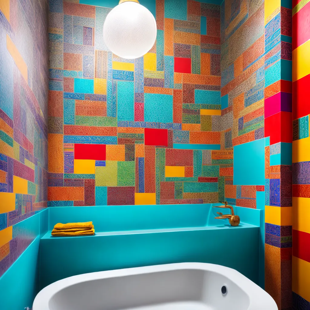 mosaico hidraulico colorido banheiro 1