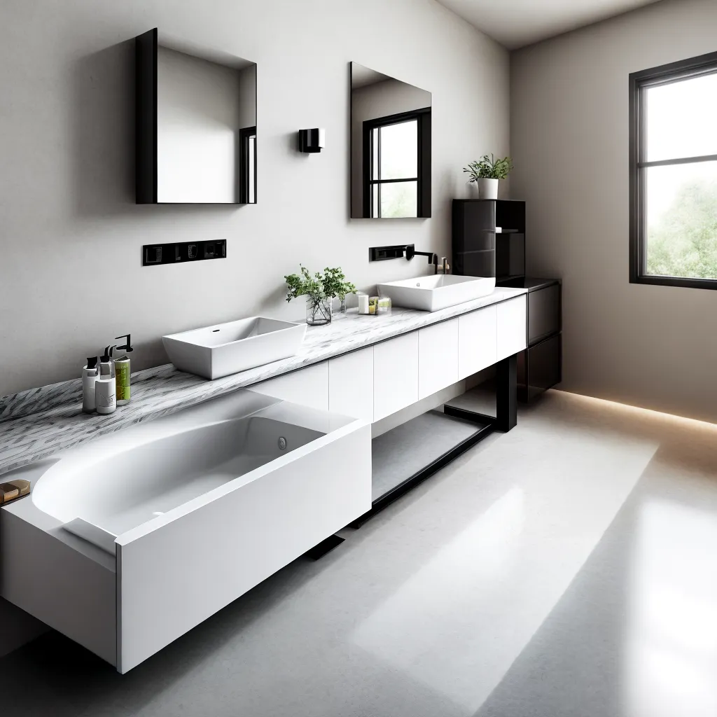 banheiro moderno marmore elegante