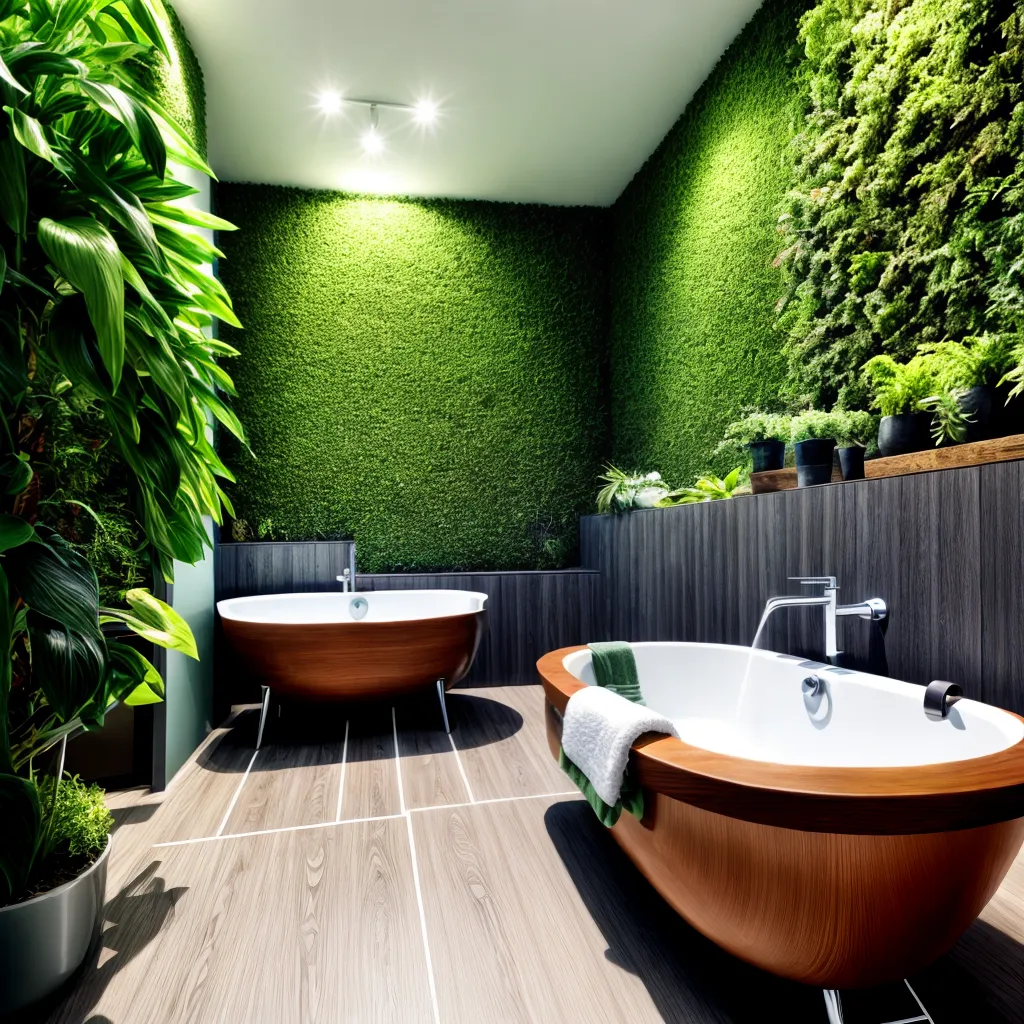 banheiro vibrante plantas penduradas