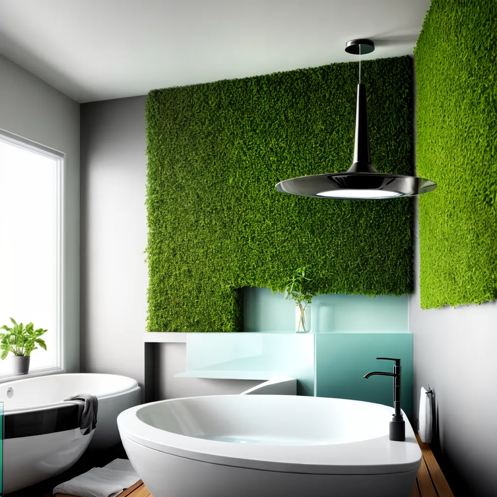 banheiro minimalista plantas suspensas 1