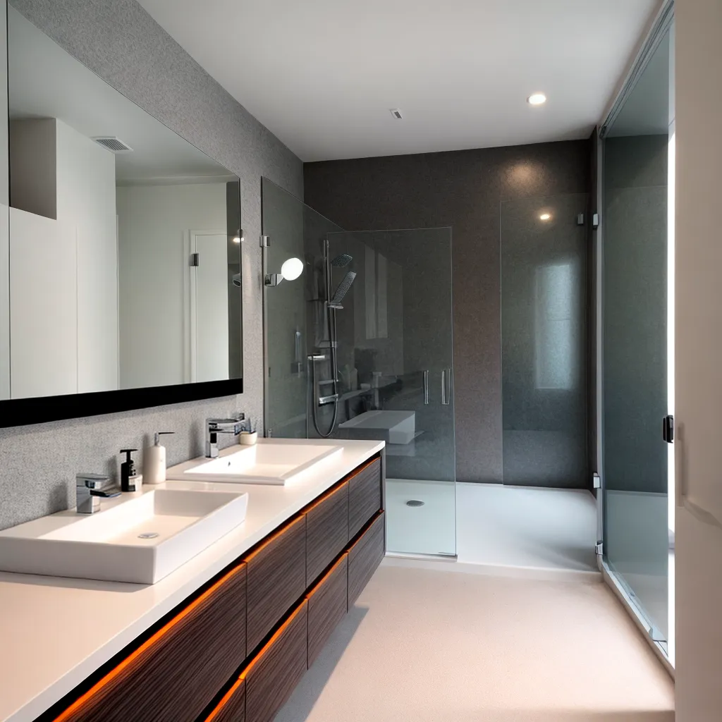 banheiro moderno pia aco inox 1