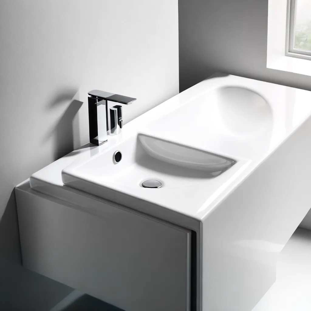 pia ceramica branca elegante