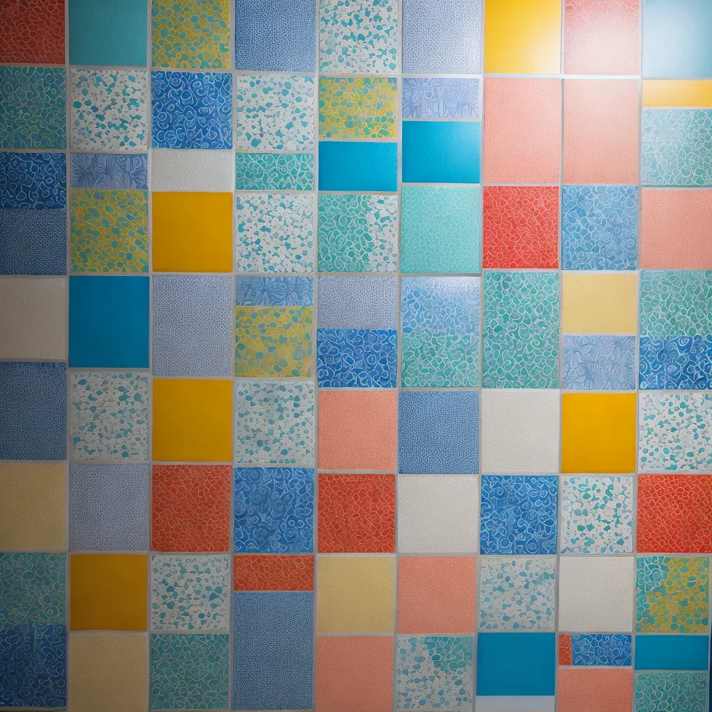 azulejos coloridos parede banheiro 1