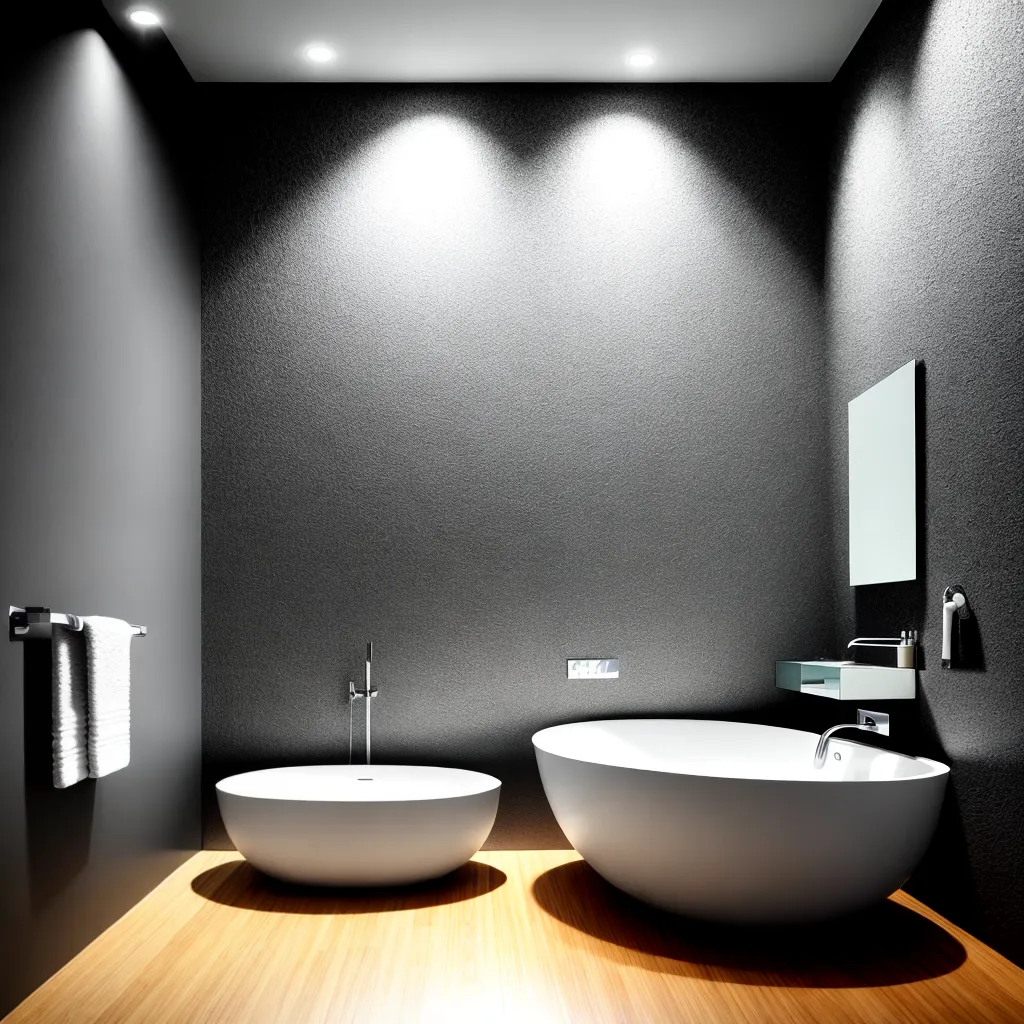 banheiro moderno parede gesso 3d 5