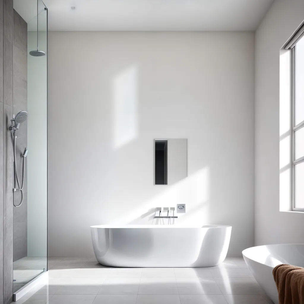 banheiro moderno porcelanato branco 2
