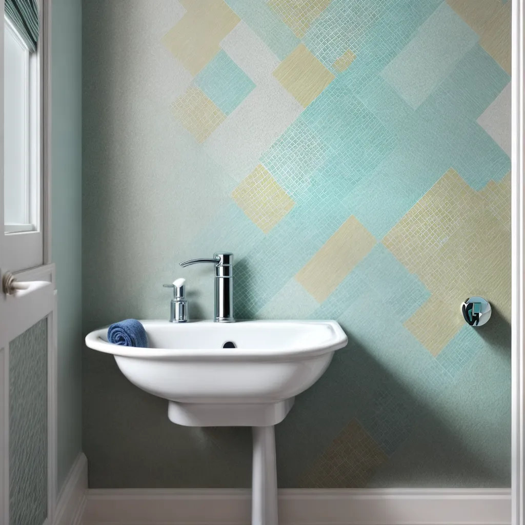mosaico vibrante parede banheiro 3