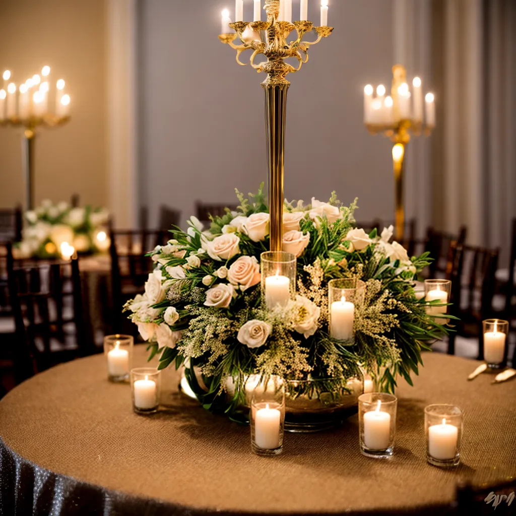 centro mesa casamento espelho luzes