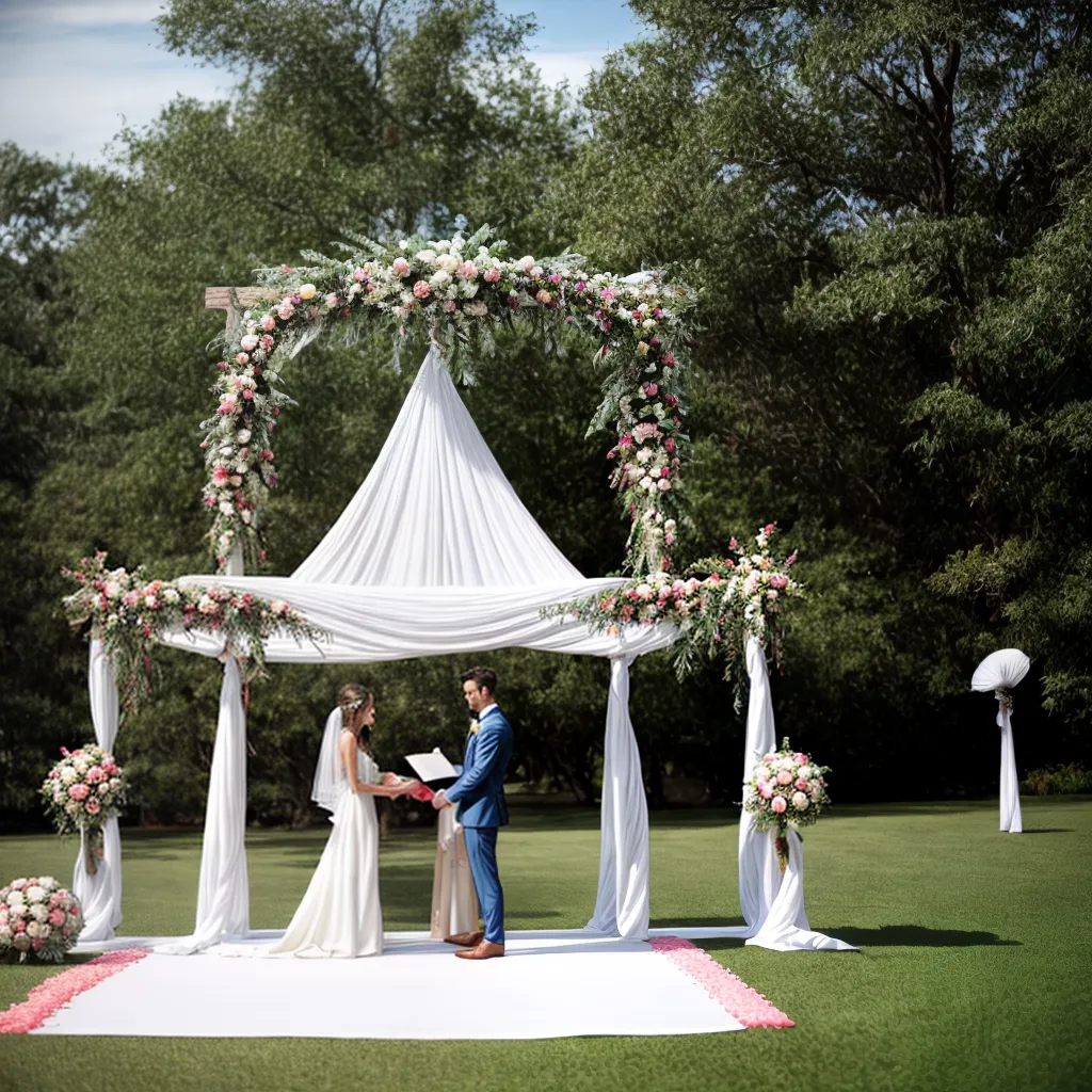 altar casamento ar livre noivos amor
